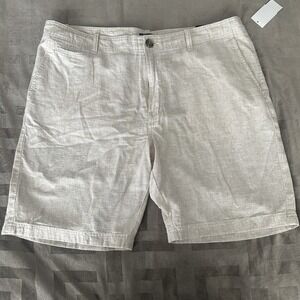 14th & Union Shorts Mens 38 Beige Slim Fit Linen Chino Nordstrom UN449222MN